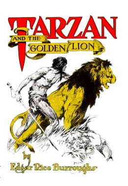 Dust jacket from A.C. McClurg & Co's version of Tarzan and the Golden Lion